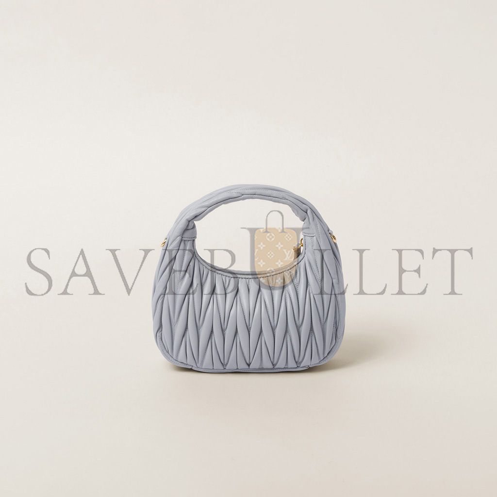 MIU MIU WANDER MATELASSÉ NAPPA LEATHER HOBO BAG 5BC125 (20*17*6cm) MIU MIU WANDER MATELASSÉ NAPPA LEATHER HOBO BAG 5BC125 (20*17*6cm)